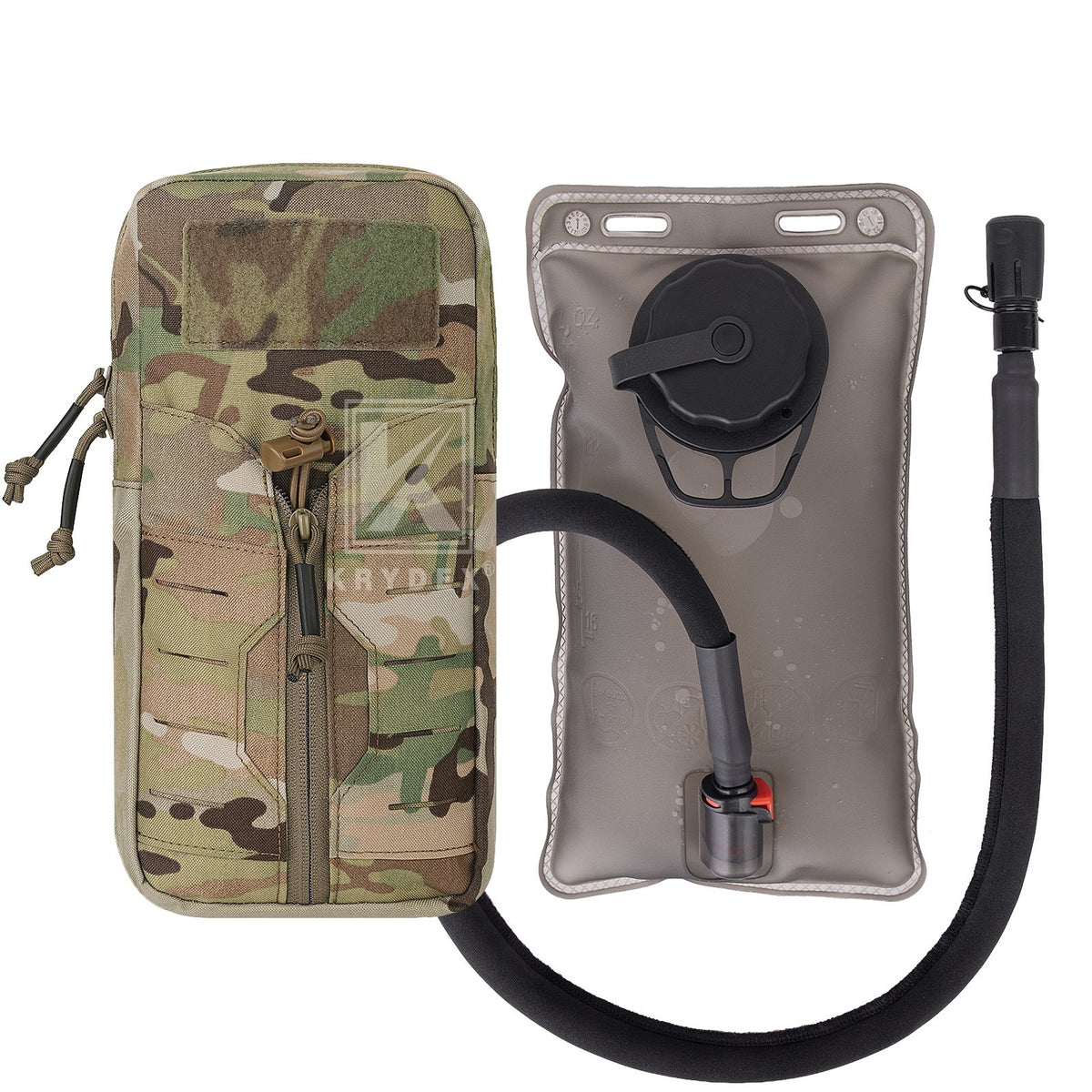 Tactical Hydration Pack with 1L Bladder and MOLLE for Hiking & Combat