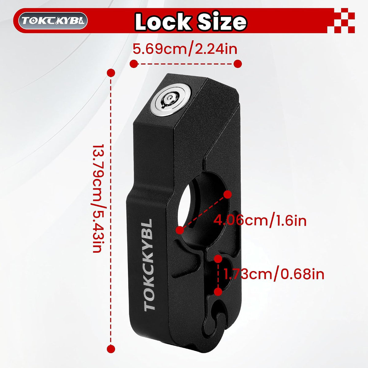 Heavy Duty Motorcycle Lock with Helmet Detachable Lock - Anti-Theft Security