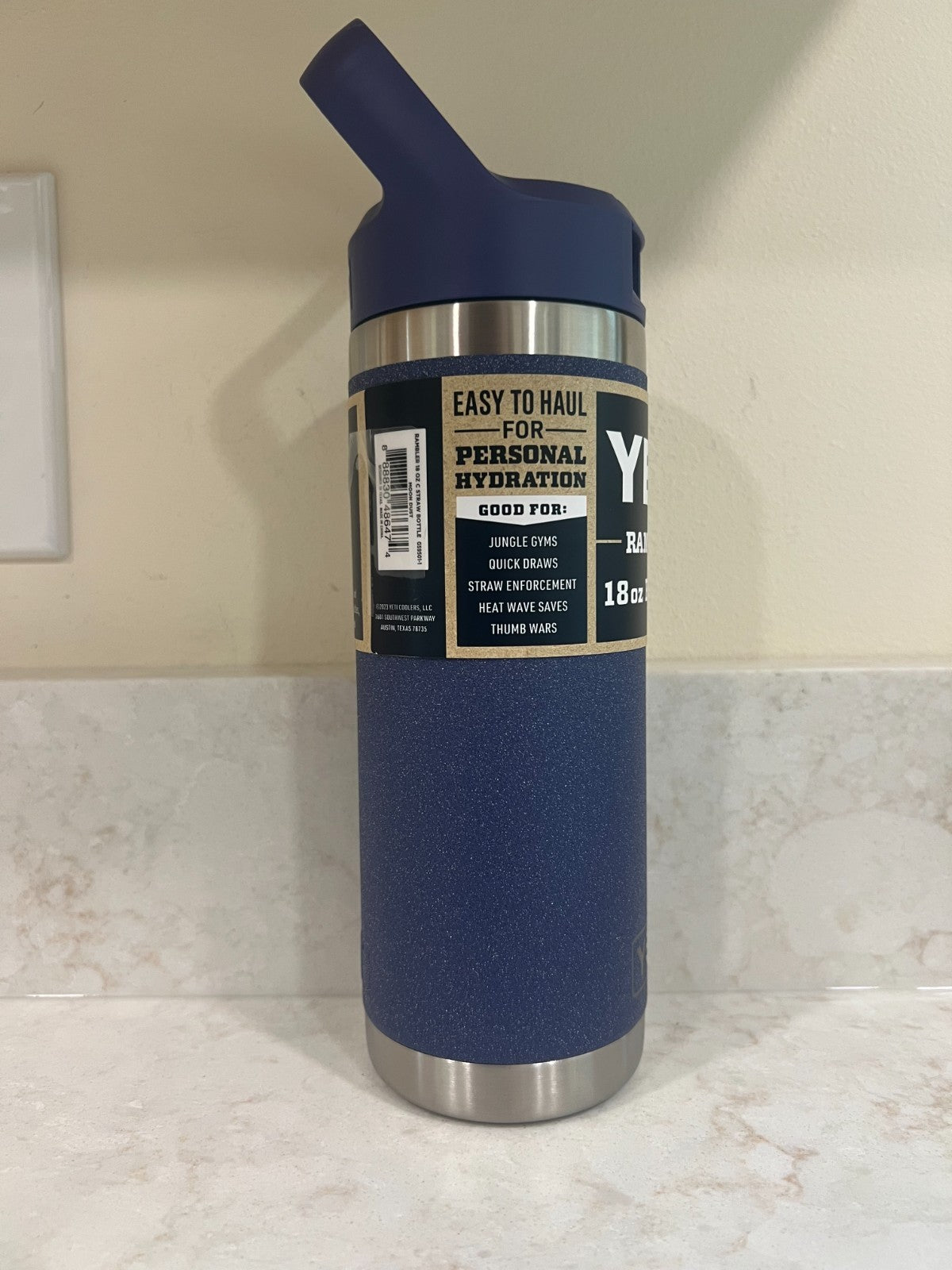 YETI Rambler 18oz Moon Dust Water Bottle with Straw Lid - Insulated Drinkware