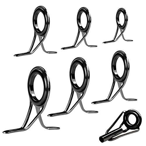 7PCS Stainless Steel Ceramic Eyelet Repair Kit for Fishing Rods - Replacement Guides
