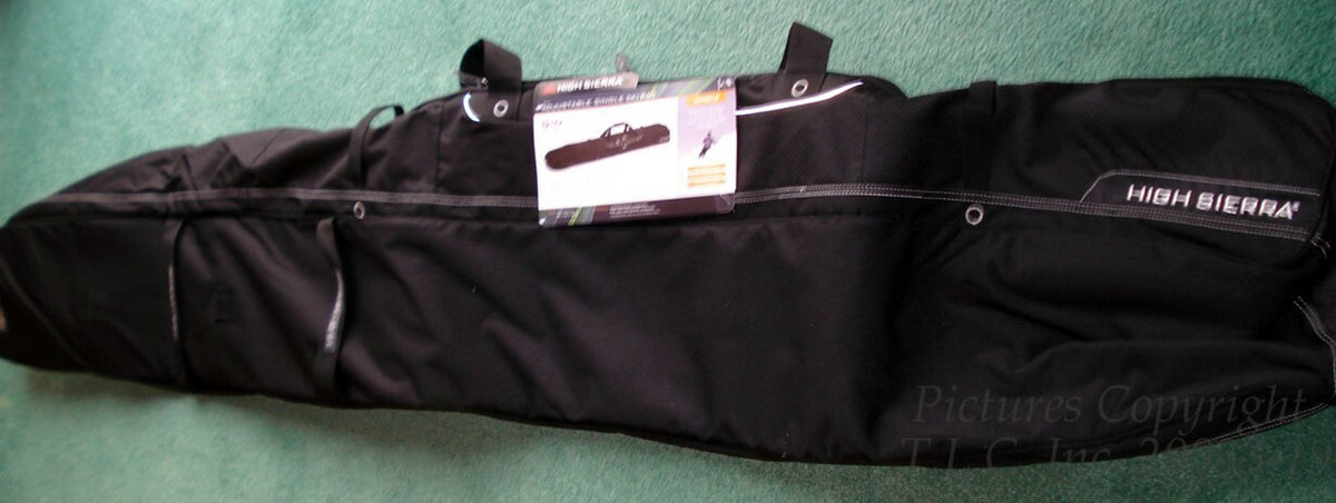 Adjustable Fully Padded Ski Bag for Single Skis - Black