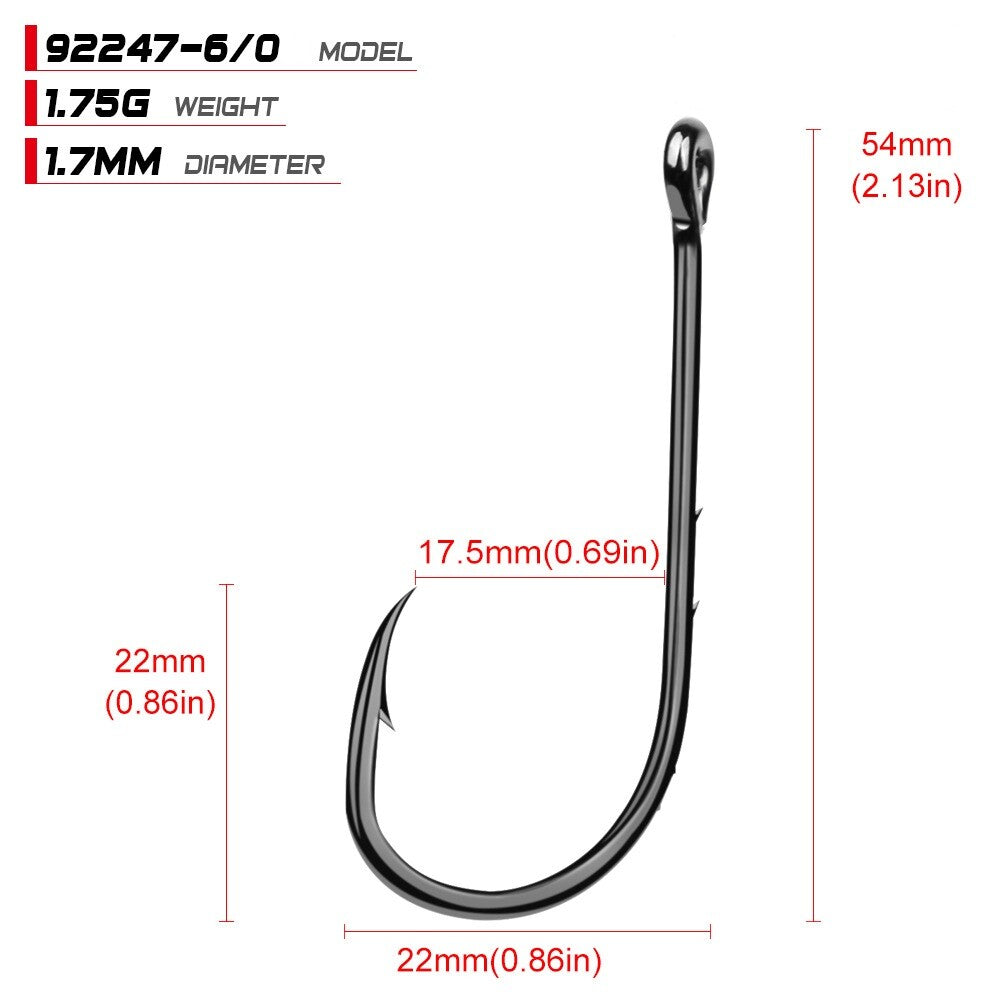 High Carbon Steel Baitholder Fishing Hooks Assortment - Multiple Sizes & Quantities