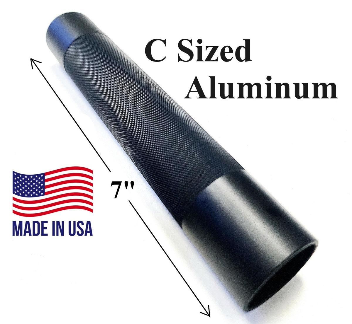 C Cell Flashlight Extension Tube 7-Inch for Maglite Incandescent Units - Heavy Duty