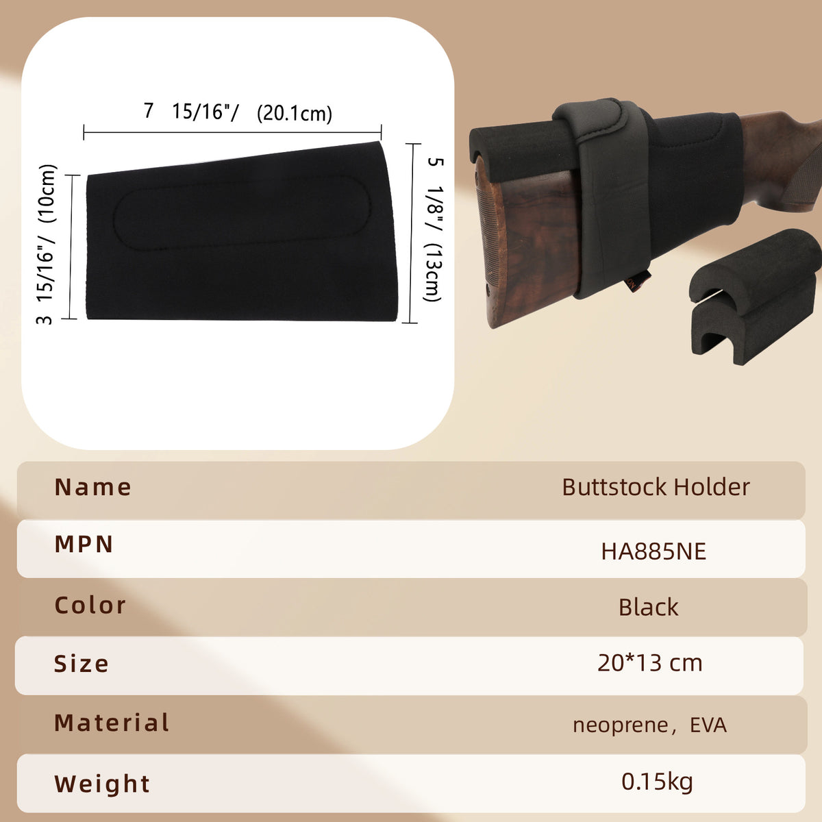 Hunting Cheek Riser Comb for Scope Alignment Foam Pad