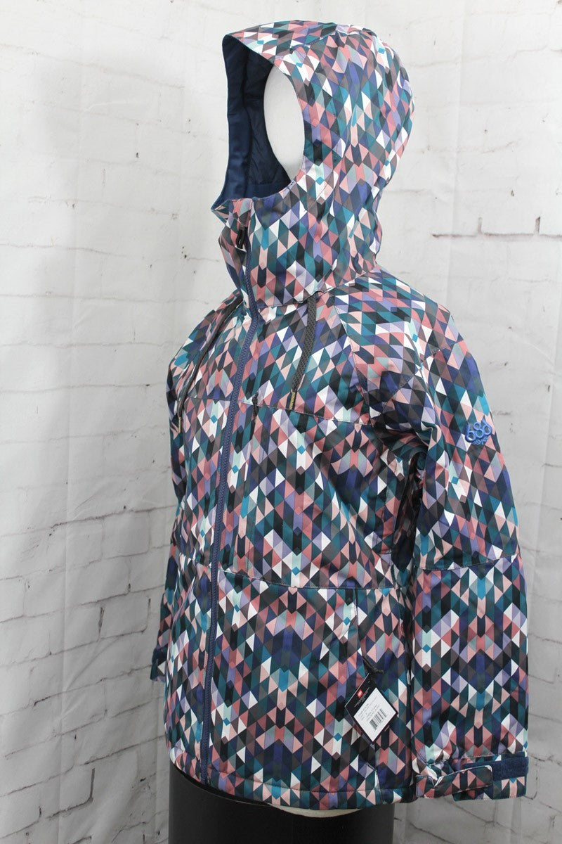 686 Athena Women's Insulated Snow Jacket Vintage Navy Kaleidoscope XS
