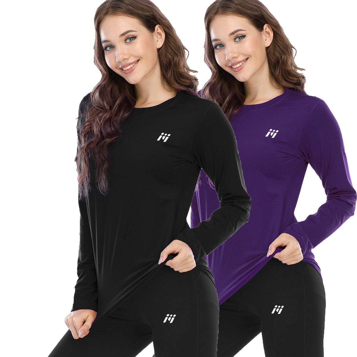 Women Thermal Fleece Long Johns Base Layer Top for Skiing Winter