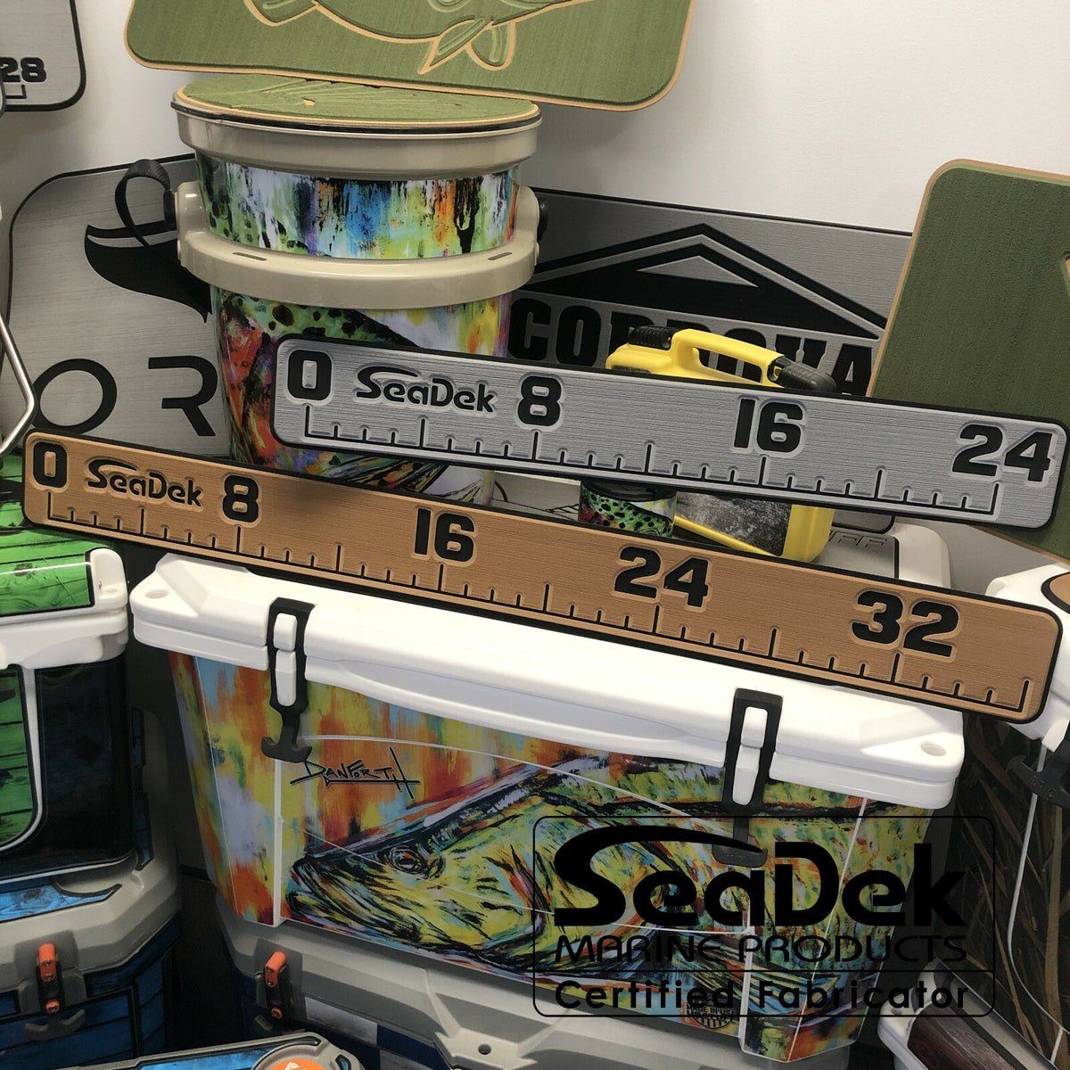 Marine Fish Ruler - EVA Non-Skid Decking Adhesive Stick-On Marine Ruler