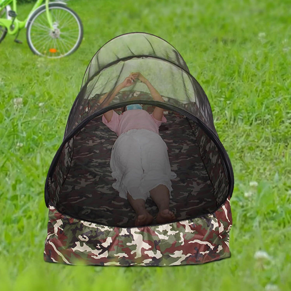 Portable Mosquito Net Tent Foldable Pop-Up Travel Camping Mesh Screen
