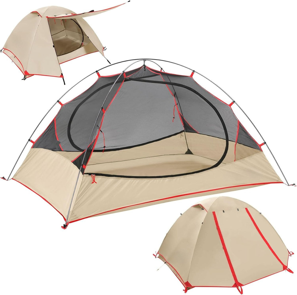 Lightweight Camping Tent for 1-6 Persons - Backpacking & Outdoor Gear