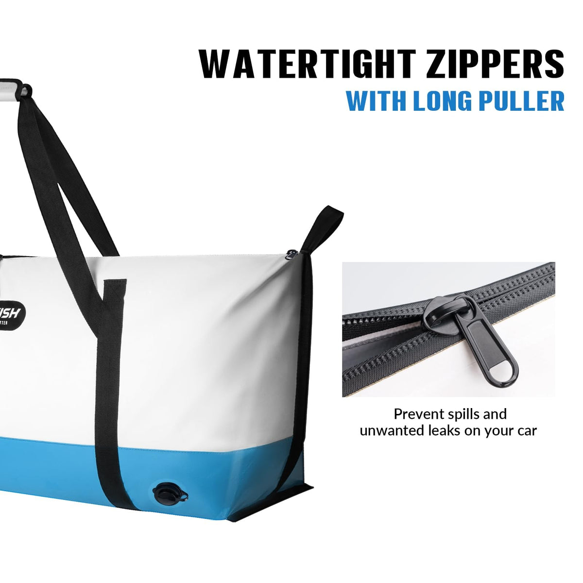 Insulated Fish Cooler Bag - Waterproof Fish Kill Bag for Caught Fish