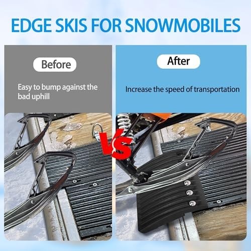 Snowmobile Trailer Edge Glides 9x6 Inch Protective Skid Plates - 4 Pack