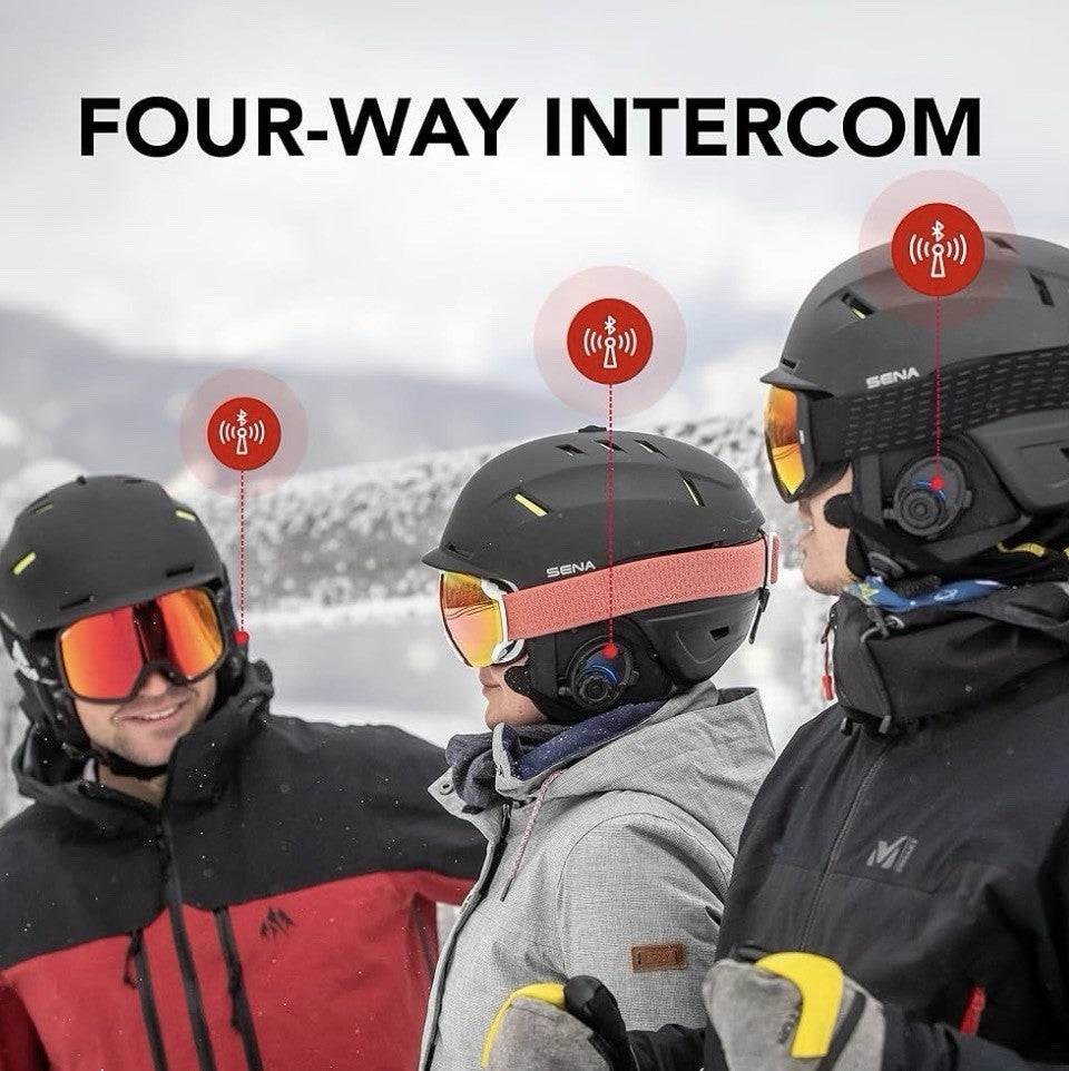 Bluetooth Snow Helmet with Built-in Speakers and Microphone - Size L