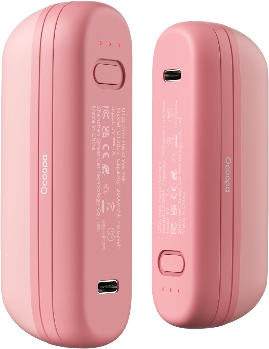 Rechargeable Magnetic Hand Warmers 2 Pack with 5600mAh Power Bank for Ski Camping
