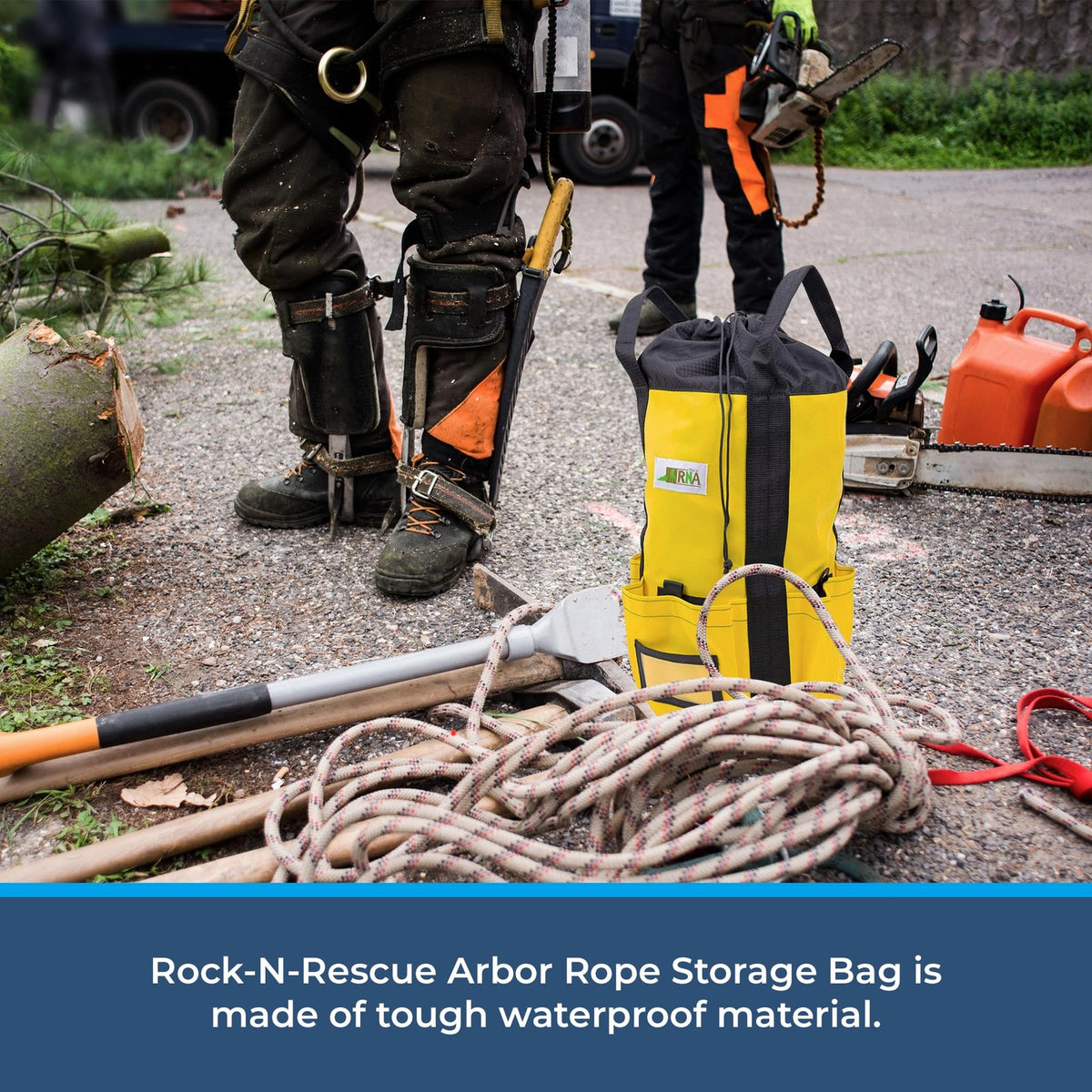 Climbing Rope Storage Bag 200 ft Waterproof Arbor Rope Bag for Outdoor Adventures