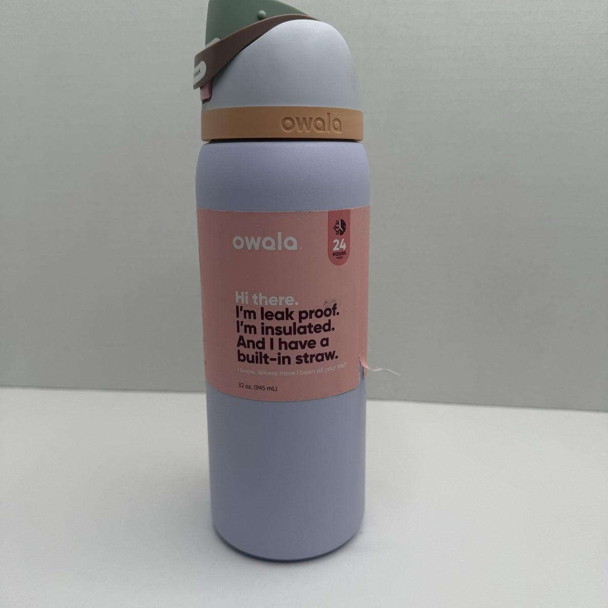 Insulated Water Bottle 32oz Leakproof Straw Hydration Flask - Cold 24HR