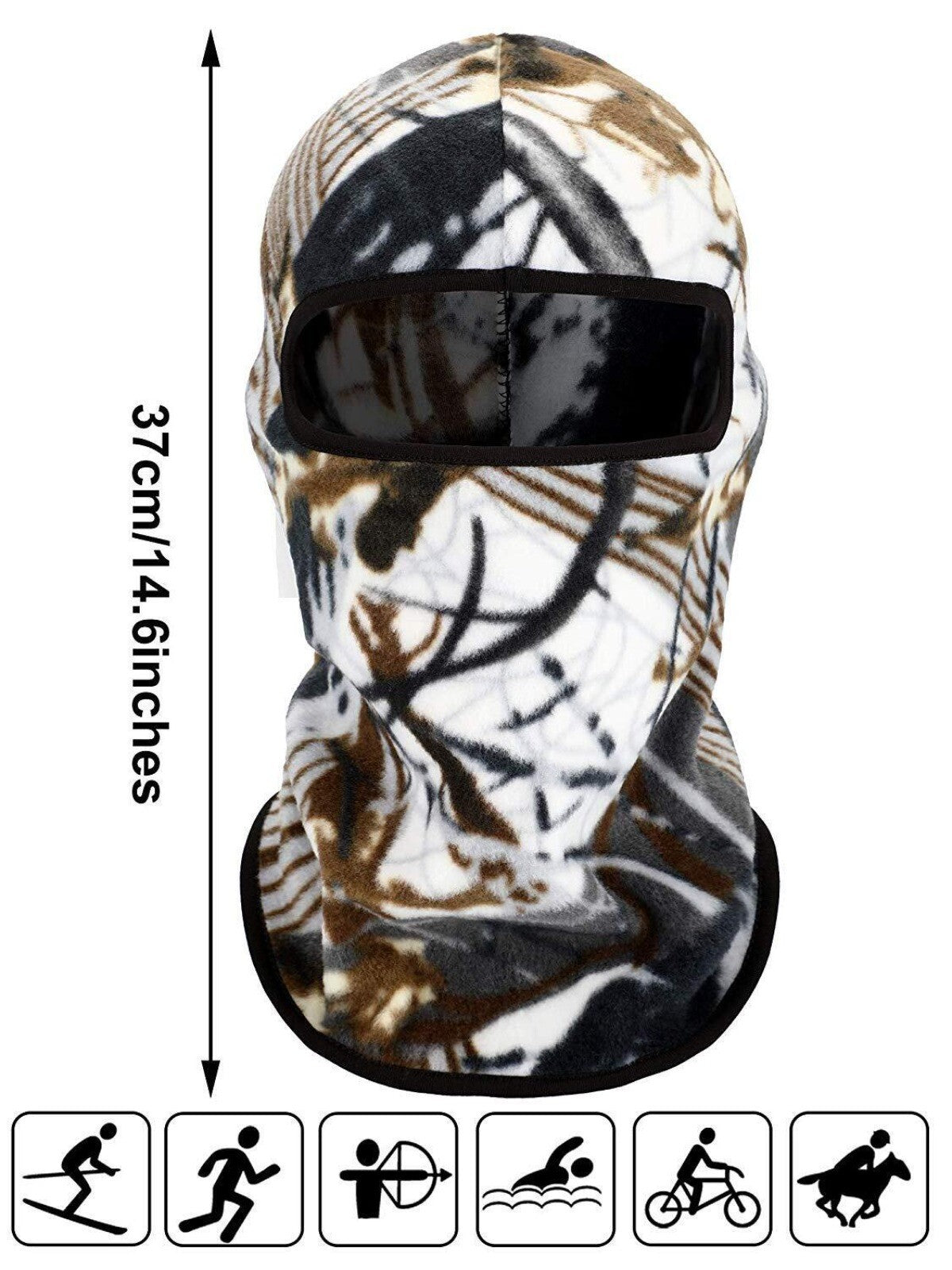 Winter Thermal Fleece Balaclava Neck Warmer Ski Mask - Windproof & Cold Protection