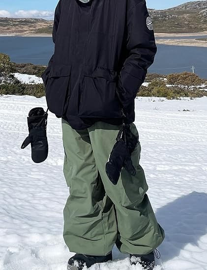 Loose Snowboard Ski Pants Waterproof Windproof Warm Sports Pants for Men Women