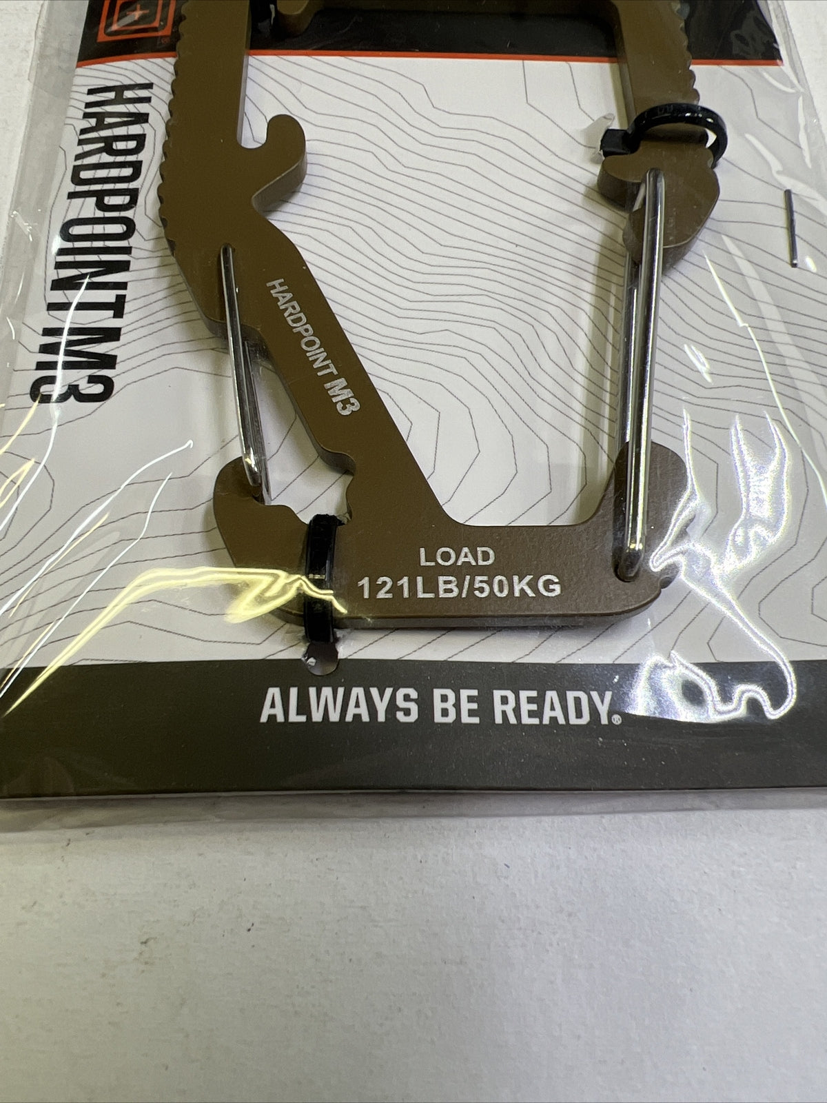 5.11 Hardpoint M3 Coyote Carabiner for MOLLE & HEXGRID Load Platforms