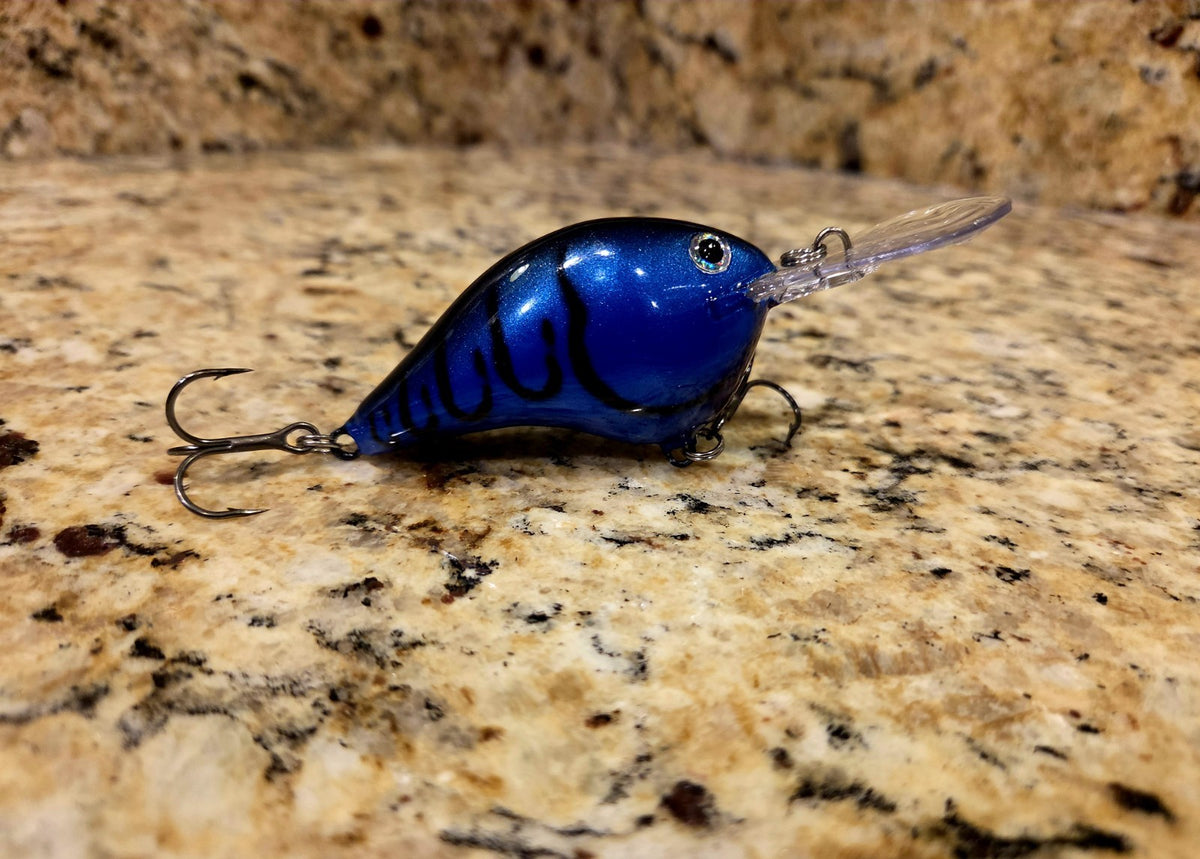 Custom Painted Bruised Crankbait - Durable Balsa Wood Fishing Lure