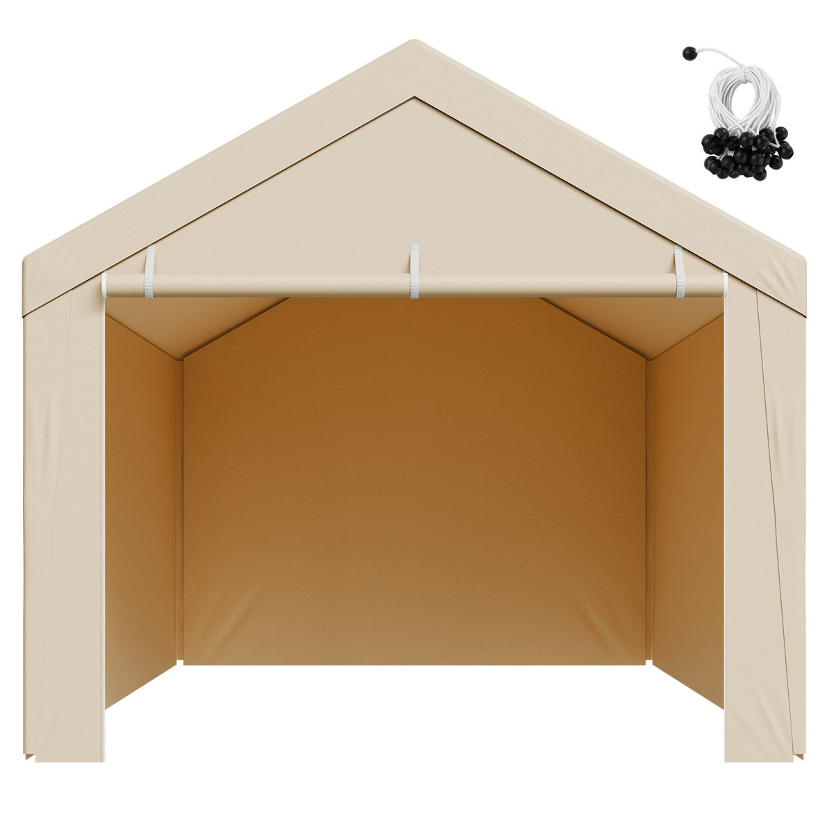 10x20 ft Carport Canopy Cover with Side Panels - Waterproof Outdoor Shelter