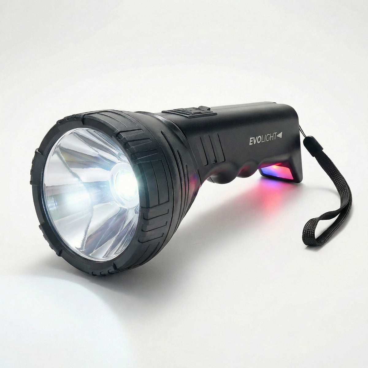 Rechargeable LED Flashlight with Power Bank - Black, 4000mAh Portable Light