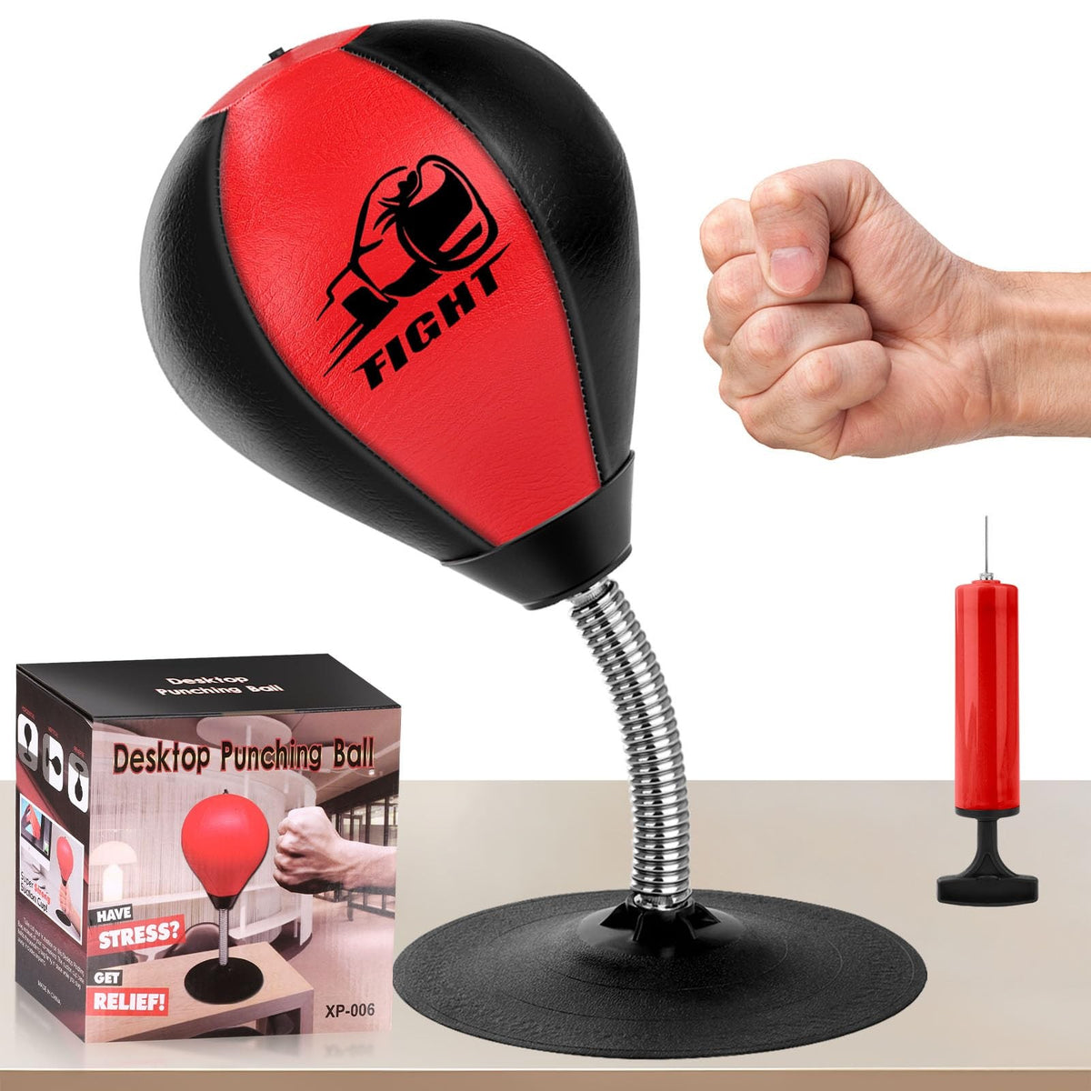 Desktop Stress Relief Punching Bag with Suction Cup and Speed Balls