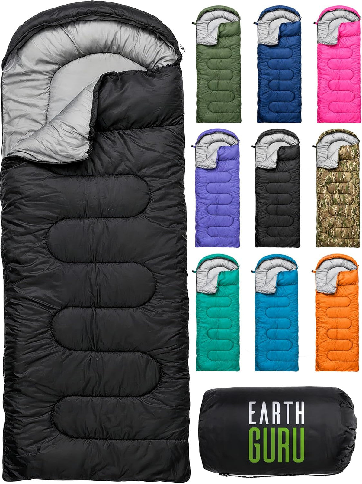 Adult Cold Weather Sleeping Bag - Lightweight Waterproof Camping Gear