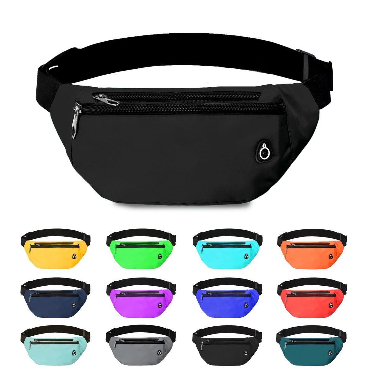 Waterproof Adjustable Fanny Pack for Travel Sports Running Men Women