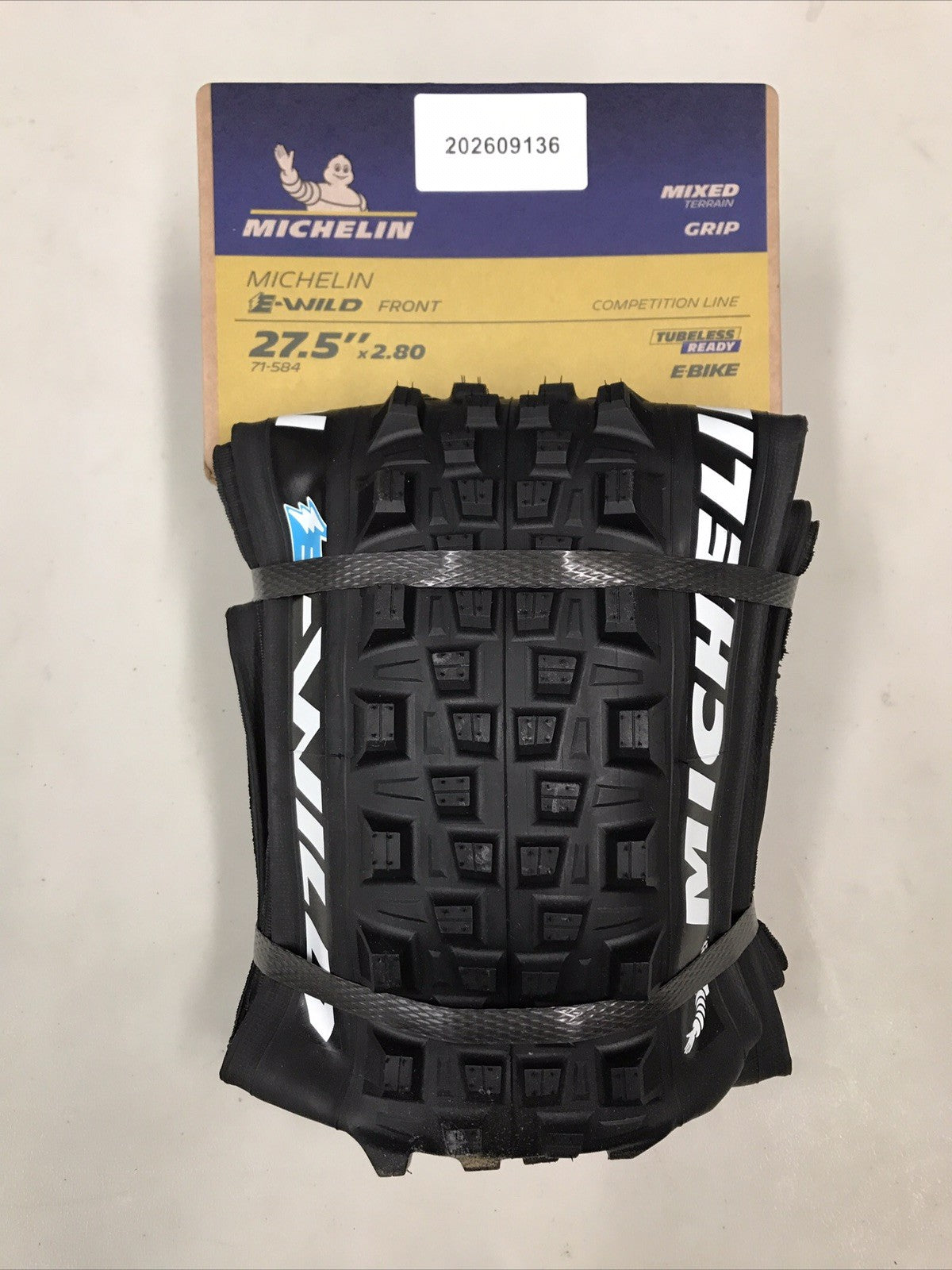 Michelin E-Wild Front Bicycle Tire 27.5x2.8 E-Gum-X, Gravity Shield, E-Bike Ready