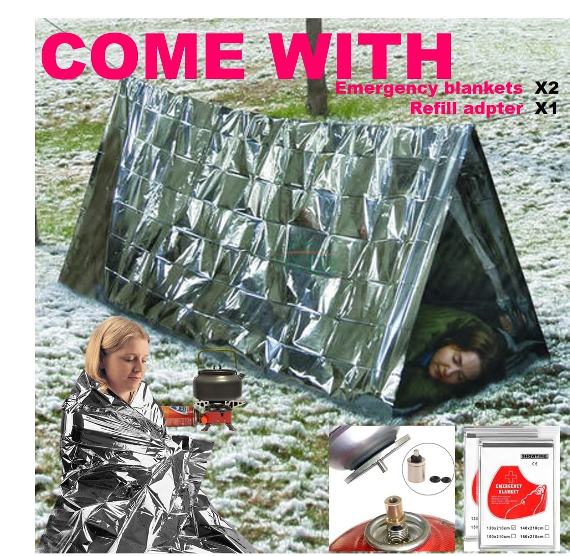 Portable Camping Stove with Piezo Ignition - Foldable Single Burner