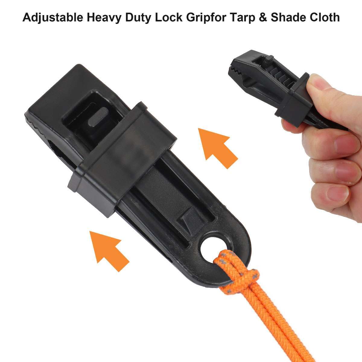 Heavy Duty Tarp Clips Pack of 10 or 20 - Non-Slip Locking Fasteners for Tarps & Canopies