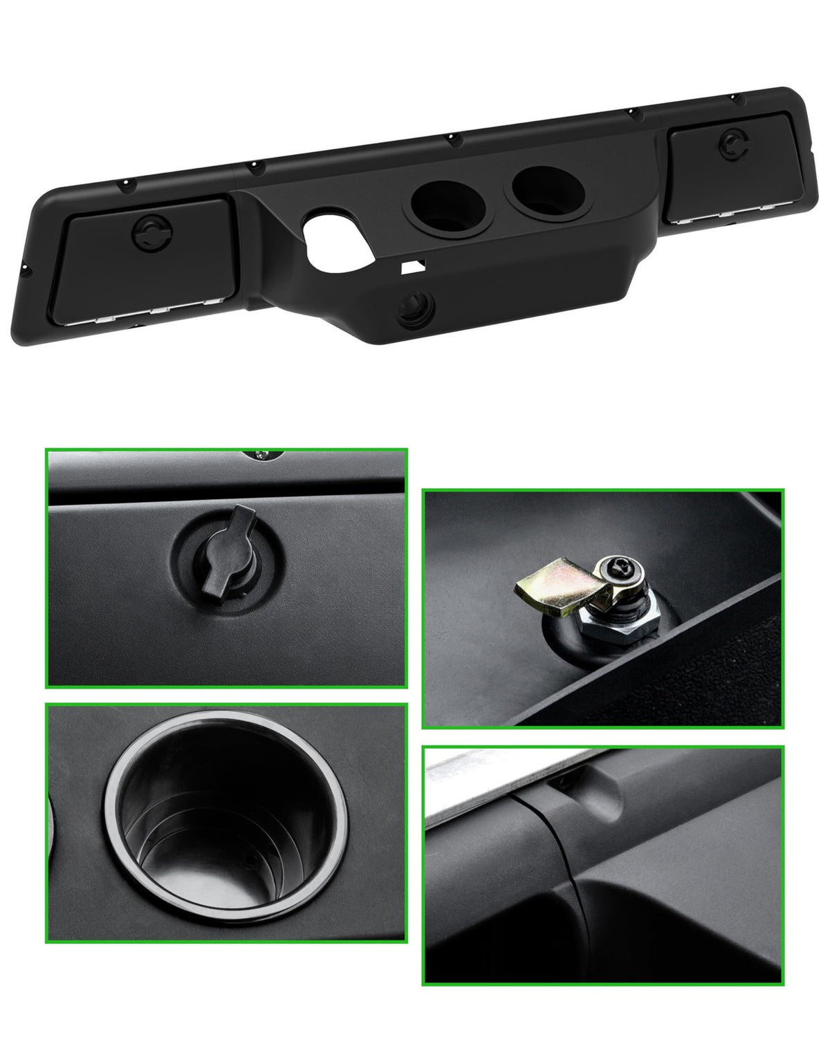 Golf Cart Dashboard Cover for Club Car DS 1982+ ABS Replacement Black