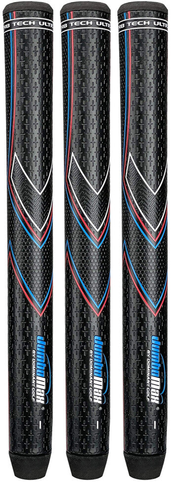 Oversized Golf Grip Set - JumboMax STR8 Tech No Taper Ultralite Medium (+5/16") - 3 Pack
