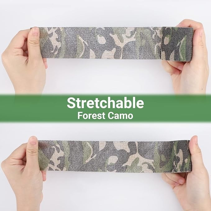 Self-Adhesive Camouflage Wrap Tape for Hunting Gear - Multiple Rolls