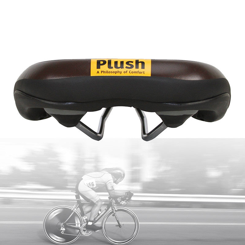 Comfort Hybrid Bicycle Saddle with Gel Padding and Steel Rails