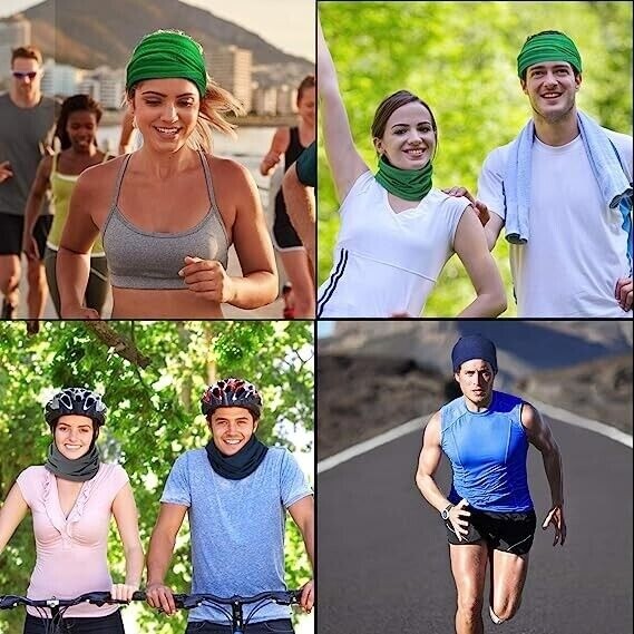 UV Sun Mask Bandana 6-Pack - Face Cover Neck Gaiter for Outdoor Sports