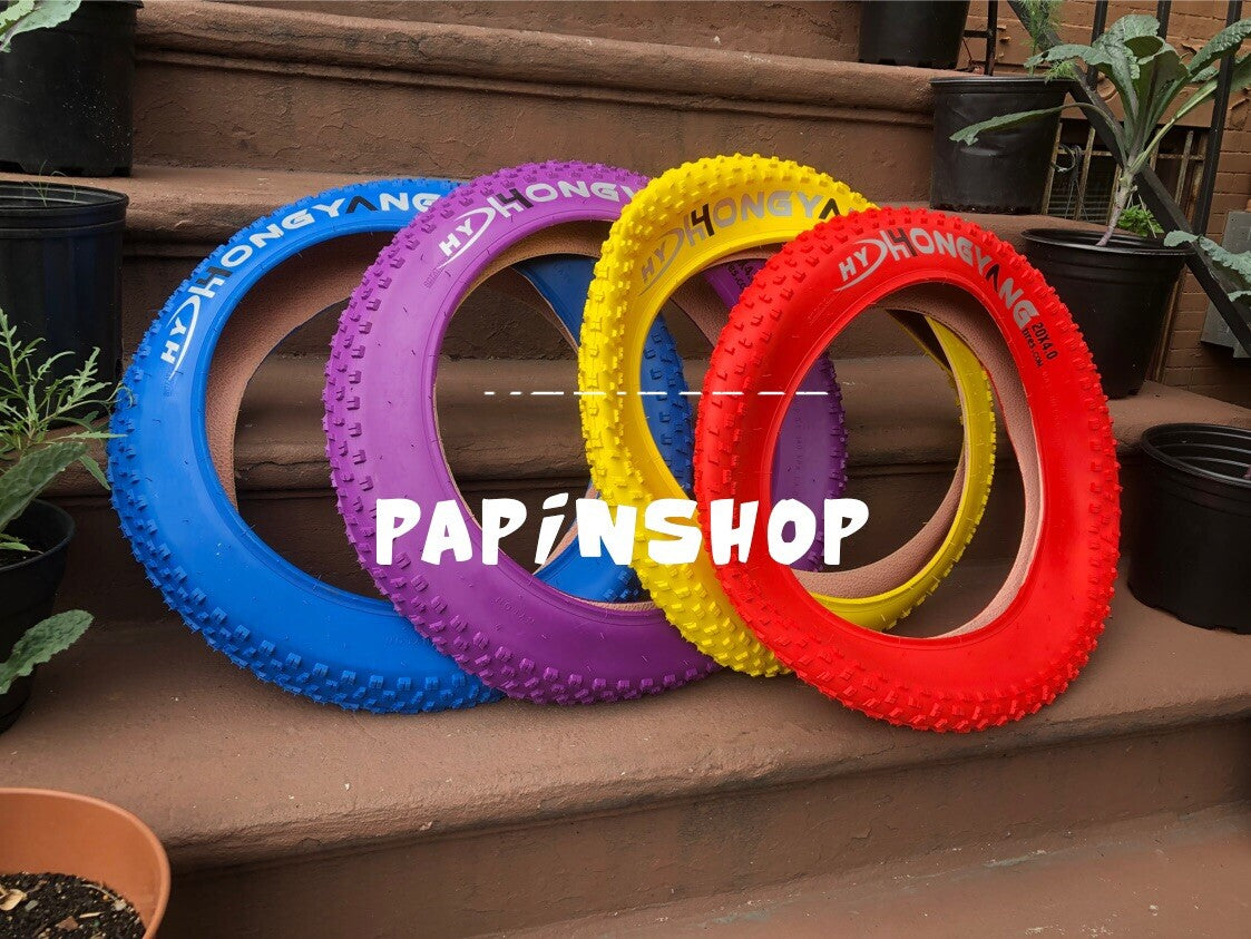 20-Inch Fat Tire Bicycle Tire - Colorful, Durable, 20 PSI