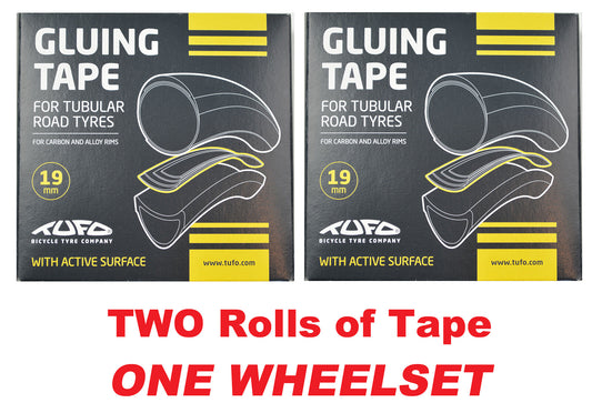 Tubular Tire Gluing Tape for Road Bikes - 19mm, Quick Adhesion