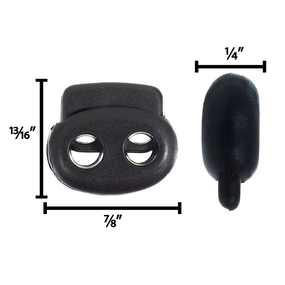 Oval Cord Lock Toggle Barrel Stop End for Rope and Cable Management