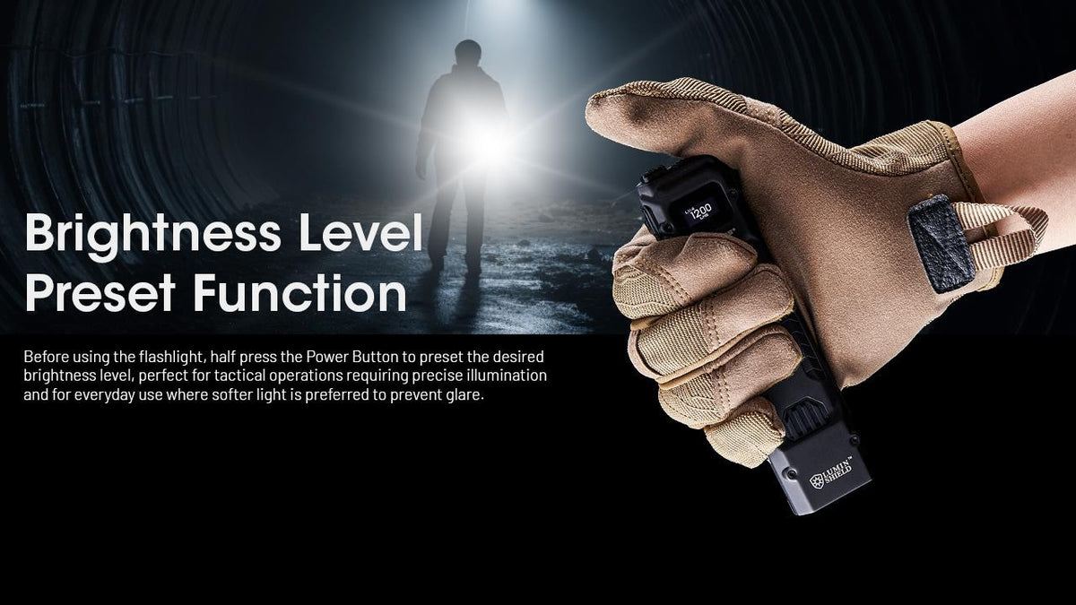 Rechargeable LED Flashlight 6500 Lumens Slim Body with Patch - Compact, High Brightness