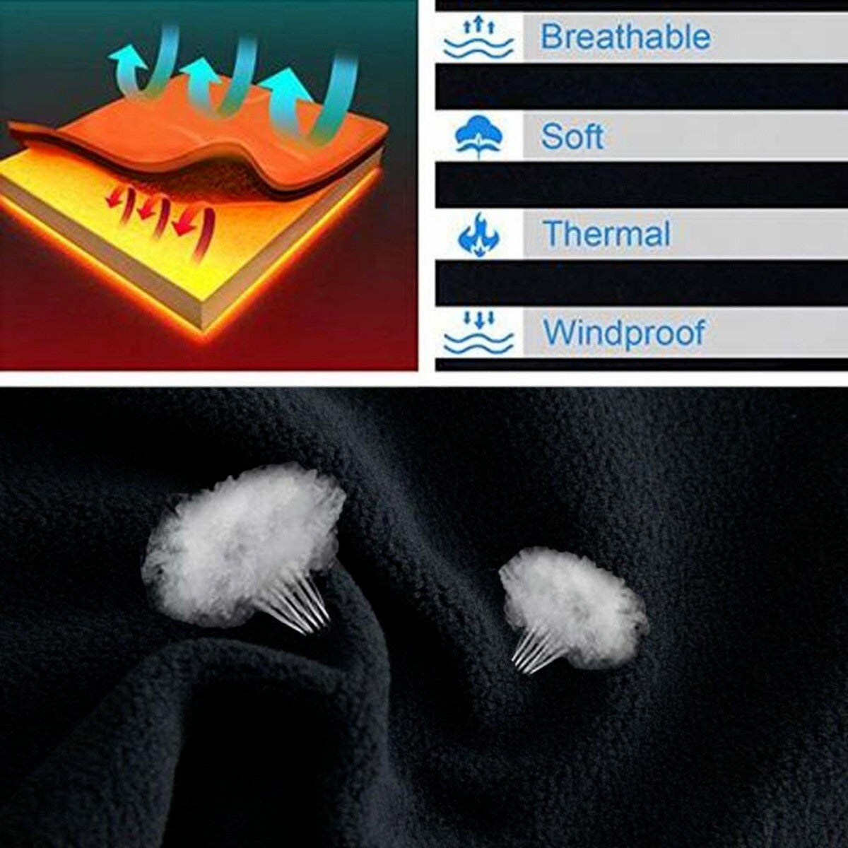 Thermal Fleece Balaclava Face Mask for Outdoor Cycling and Winter Sports
