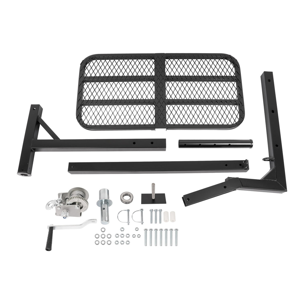 Hitch-Mounted Deer Hoist with Lift Platform 300 lb for Hunting & Game Processing