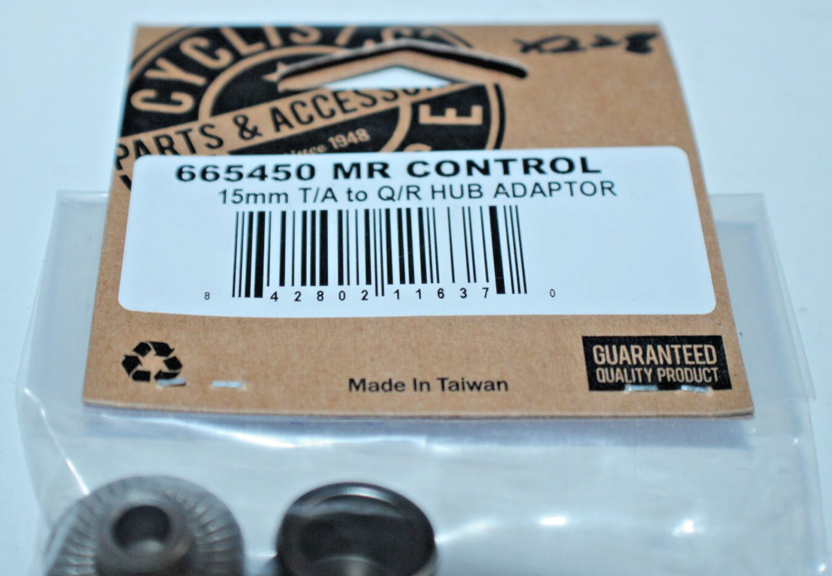 Bike Hub Conversion Adapter - 15mm Thru-Axle to Quick Release Silver
