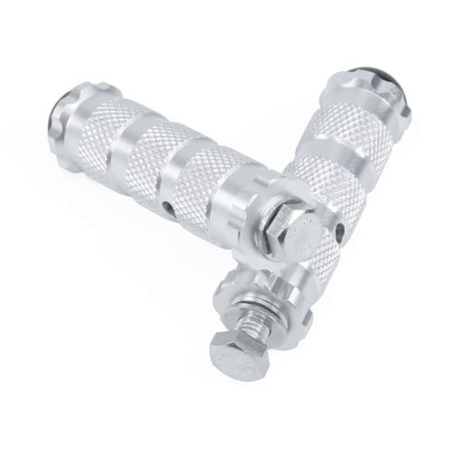 Universal 8mm Motorcycle Foot Pegs with Bolts - Anti-Slip Aluminum Pedals