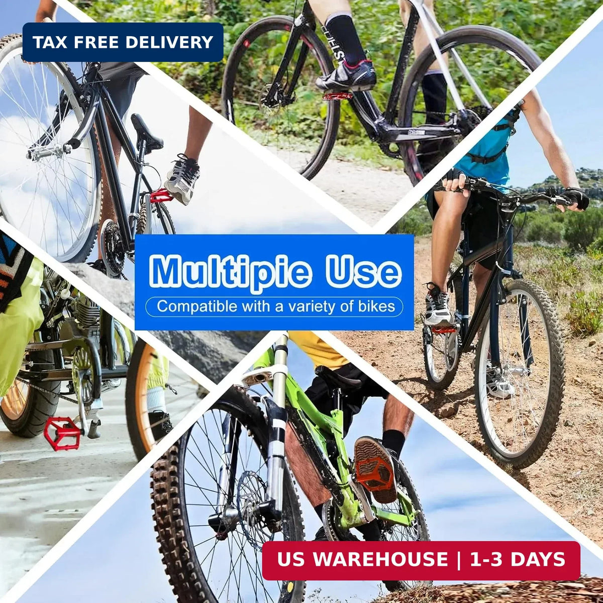 Lightweight Aluminum MTB Pedals with Anti-Slip Pins for Mountain & Road Bikes