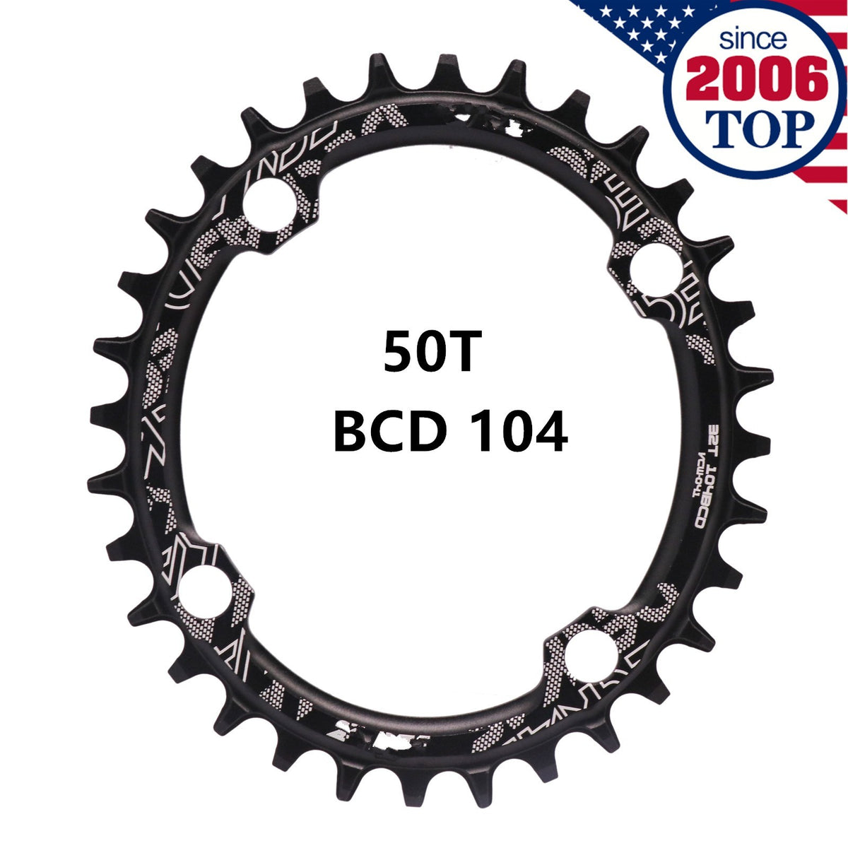 Narrow Wide 50T Oval Bike Chainring - 8/9/10/11-Speed Compatibility