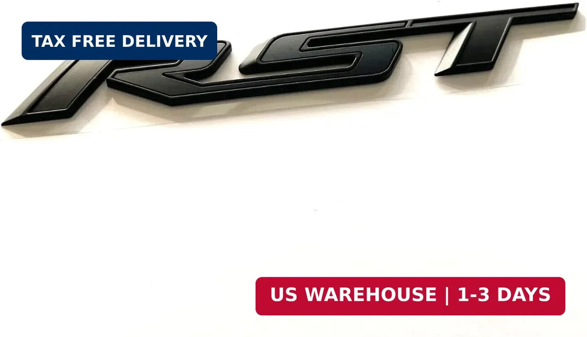 Vehicle Emblem Badge Sticker for Silverado Tahoe Yukon RST Matte Black