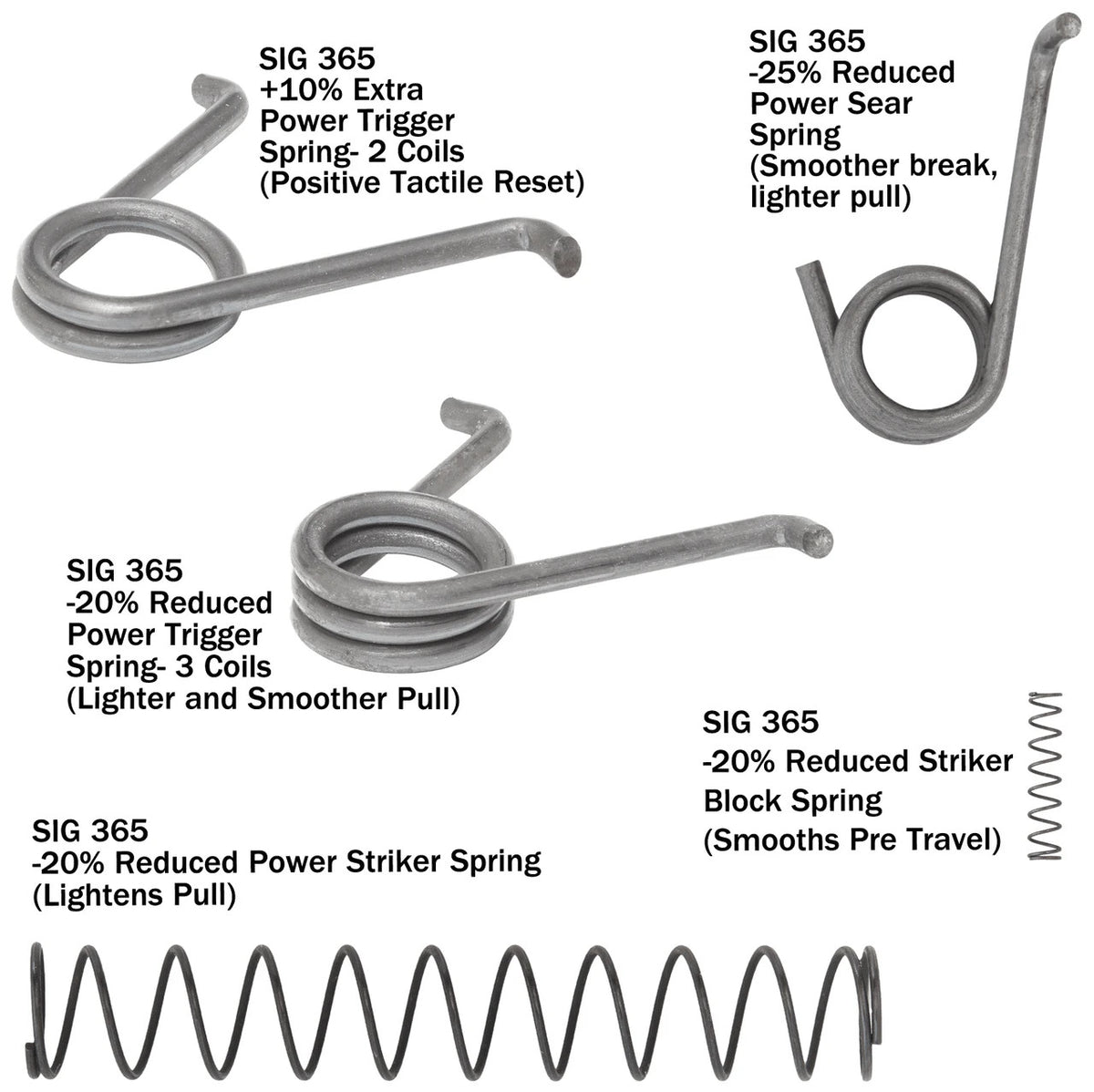 Spring Kit for Sig P365 P365XL P365X Micro Comp Trigger Tuning