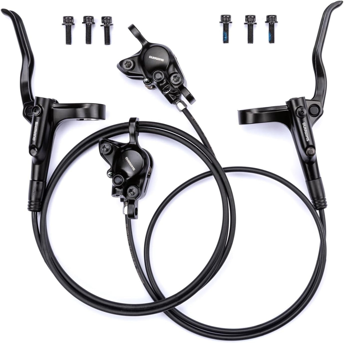 Hydraulic Bicycle Disc Brake Set with Rotors - Compatible with Front & Rear