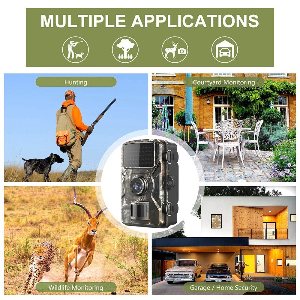 2 Pack 1080P Wildlife Trail Camera with Night Vision Waterproof Game Cam